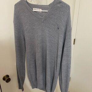 Dior Men's V-Neck Sweater in Light Gray